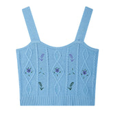 Camiseta de tirantes de punto Cottagecore